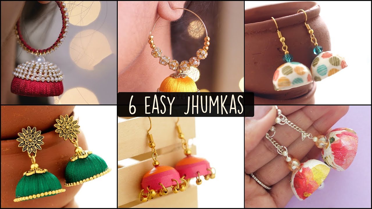 6 Easy Jhumkas | Handmade Jewellery