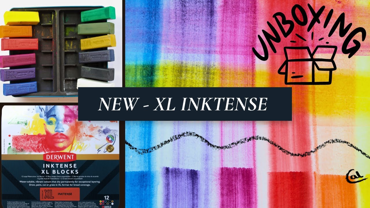 NEW Derwent XL Inktense Blocks - Unboxing and Demonstration - How to use Inktense