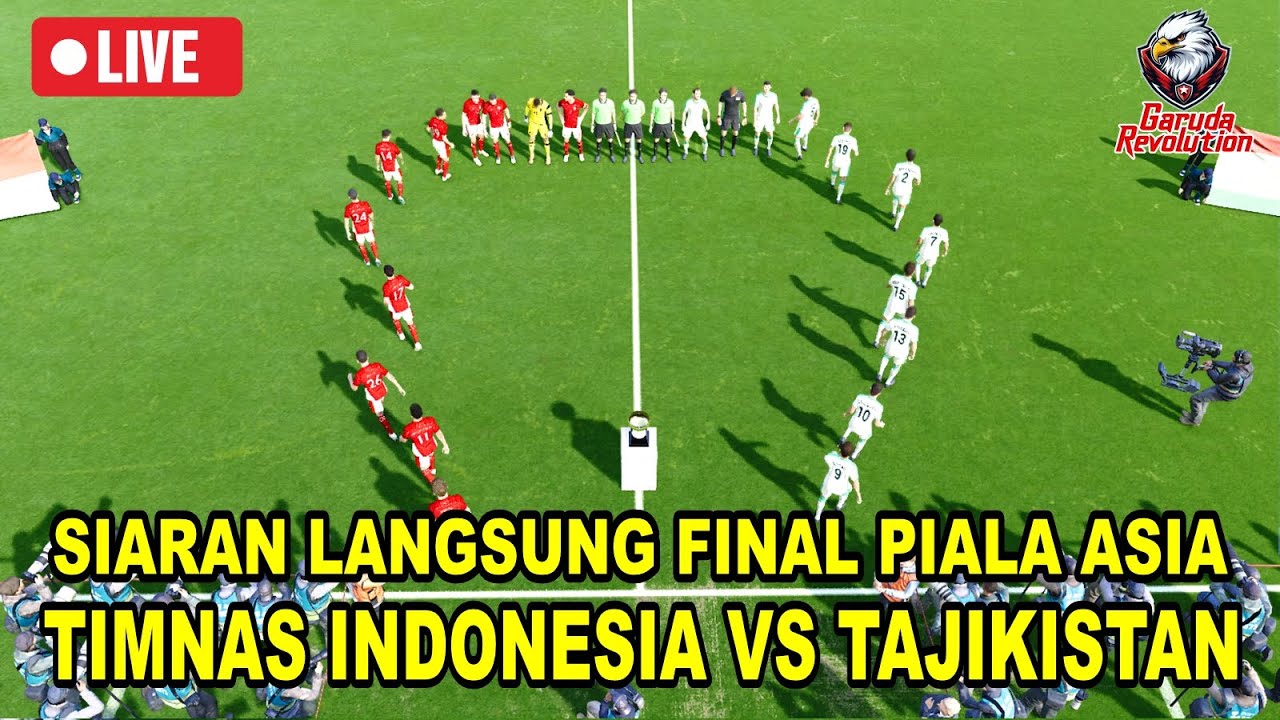SIARAN LANGSUNG FINAL PIALA ASIA‼️TIMNAS INDONESIA VS TAJIKISTAN | Match Simulation