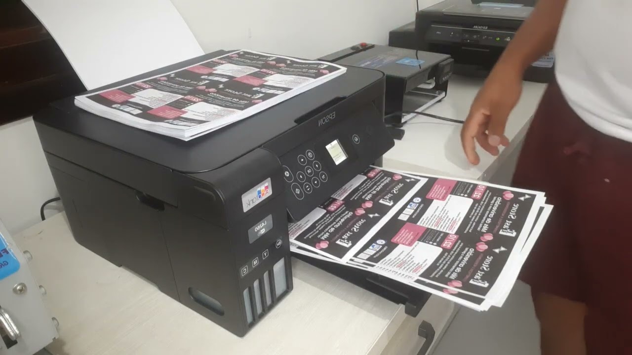 produzindo panfletos na Epson l4260