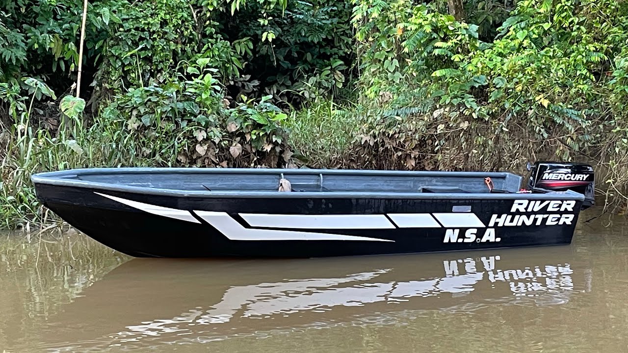 Bot 13.5 kaki || Lebar 4 kaki engine #mercury30hp Memang Padu [the river hunter bot]