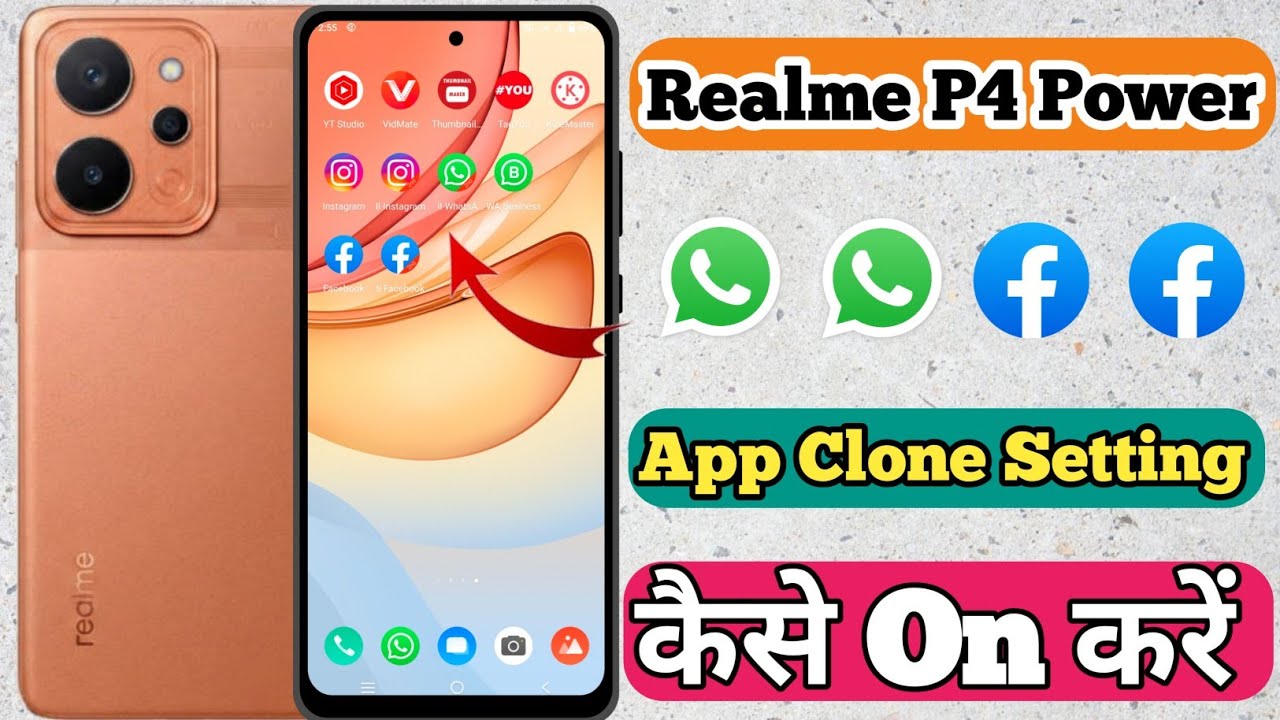 Realme P4 Power 5g App Clone & Dual App Setting Kaise On Kare // How To Dual App In Realme P4 Power 