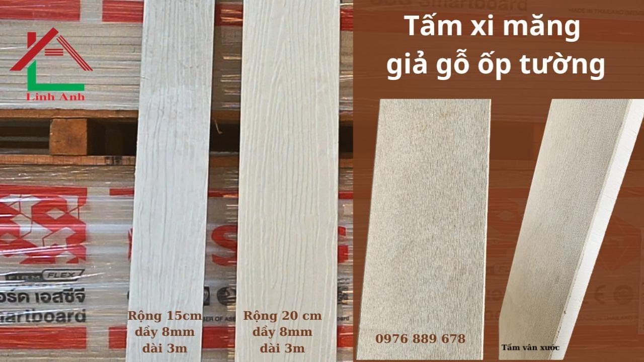 Tấm xi măng giả gỗ ốp tường