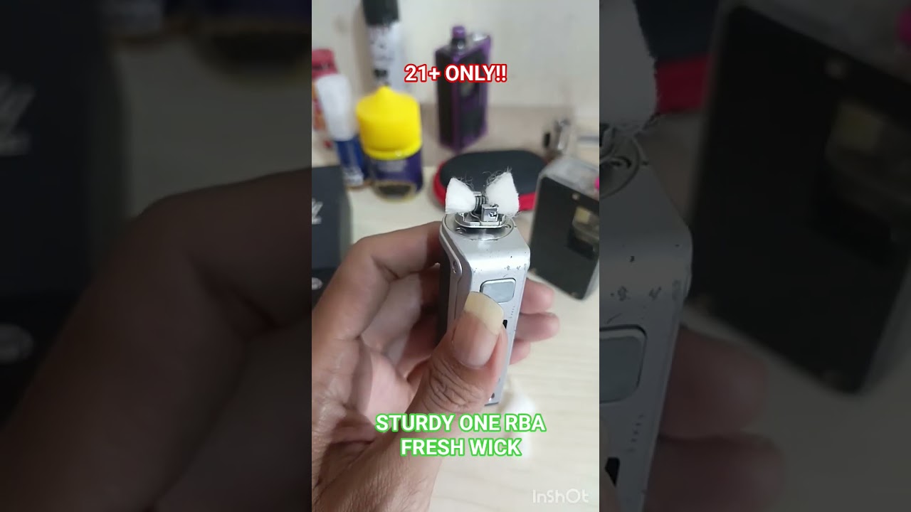 fresh wick on sturdy one rba for dot aio v2 lite #vapelive #indovape #shorts