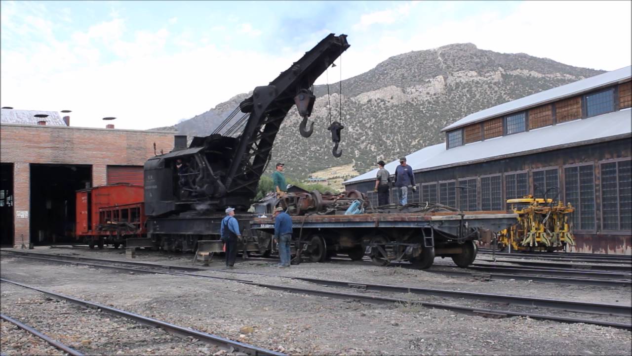 Operating Steam Crane - Nevada Northern Wrecking Crane A
