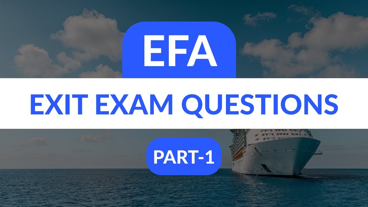 Elementary First Aid or EFA EXIT EXAM QUESTION - PART 1