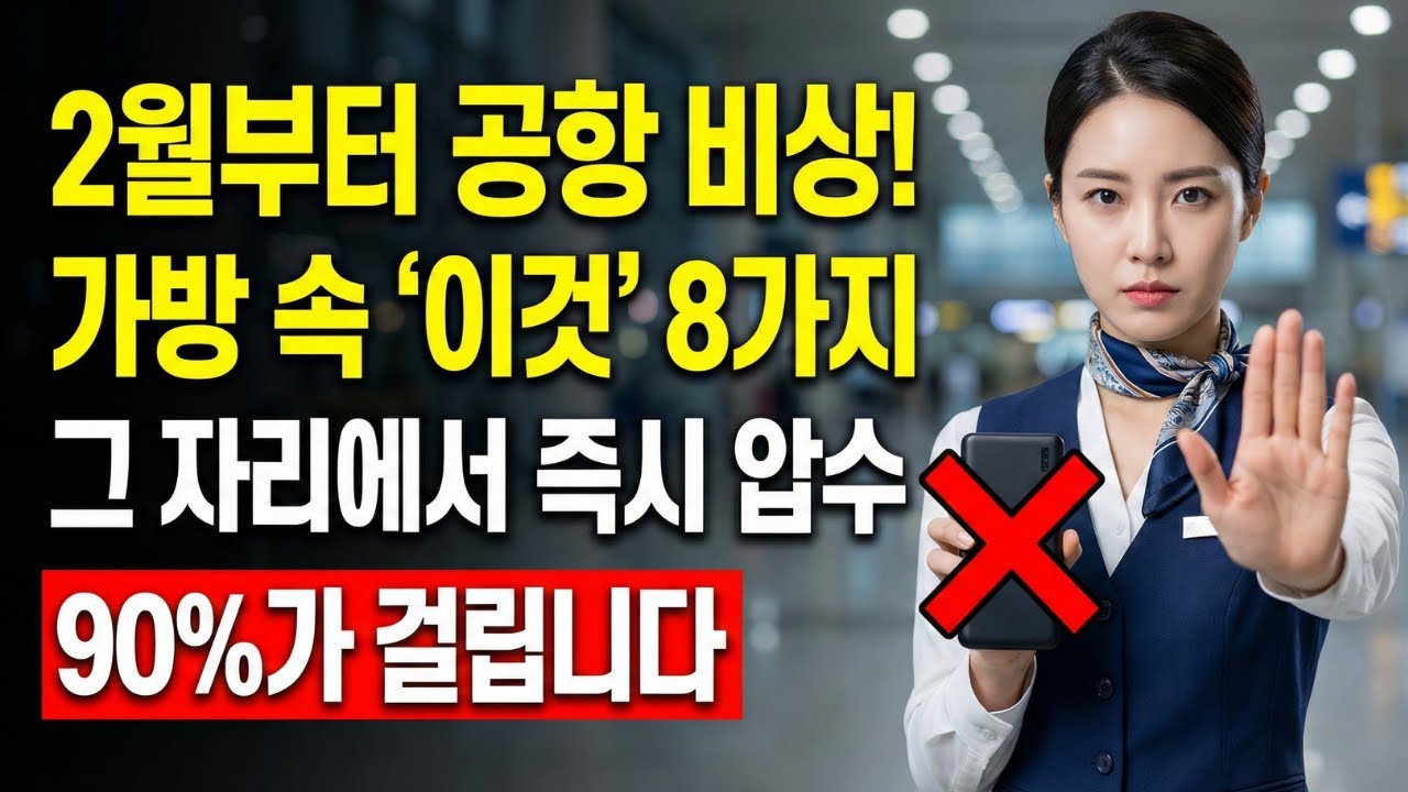 2월부터 공항 비상! 가방에 ‘이것’ 8개 있으면 그 자리에서 압수 + 벌금 폭탄! (90%가 걸립니다)