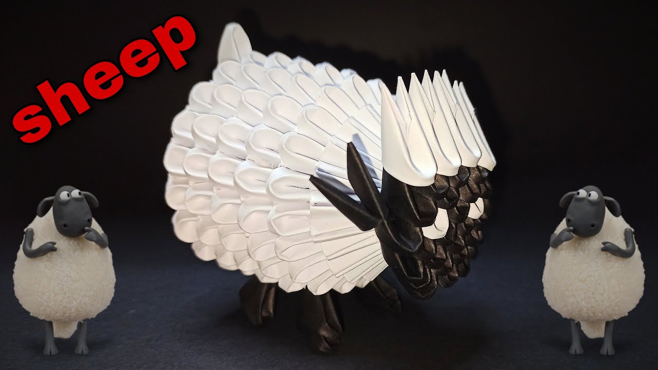 عمل خروف العيد 2020 من الورق || 3D Origami Sheep 🐑