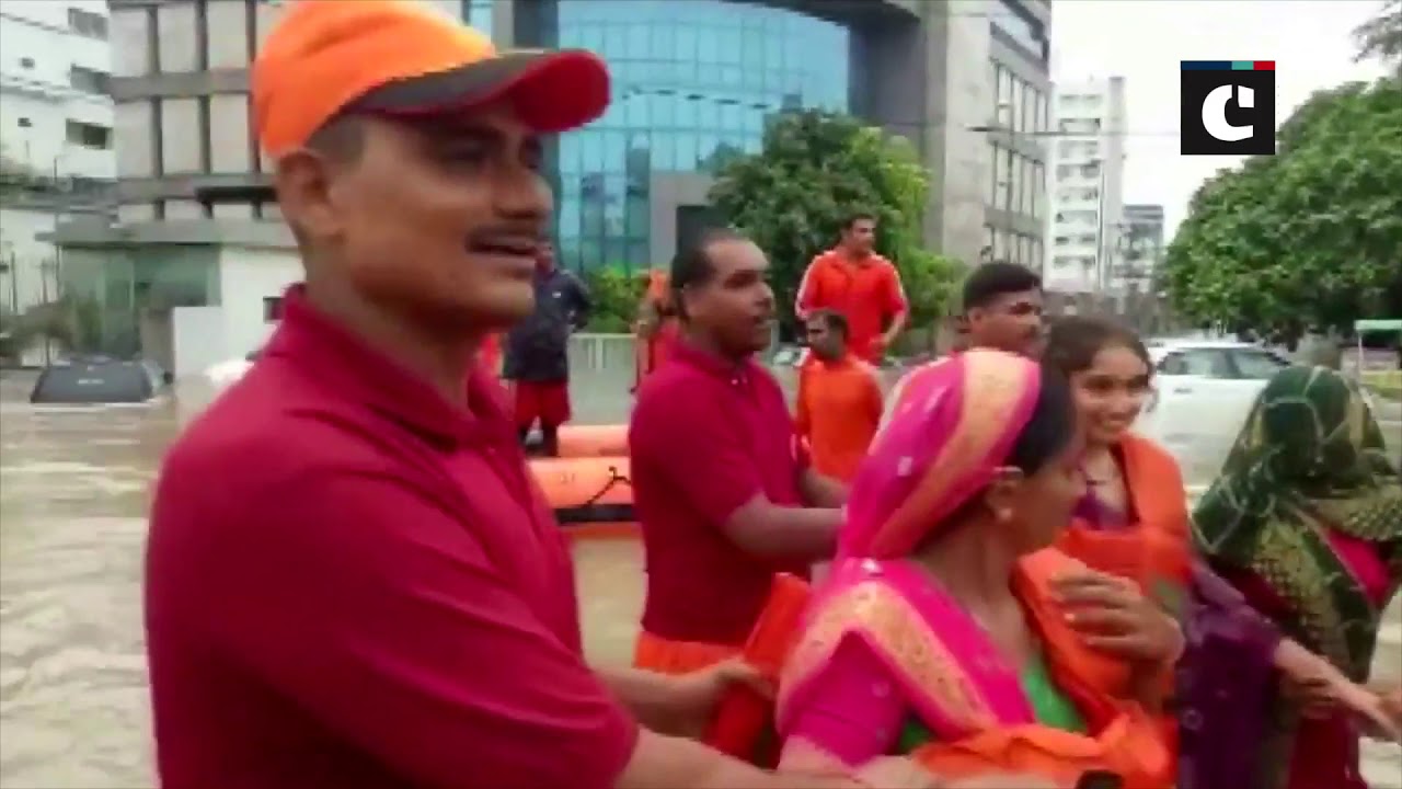 NDRF rescues people in Vadodara following flash floods due to heavy rainfall