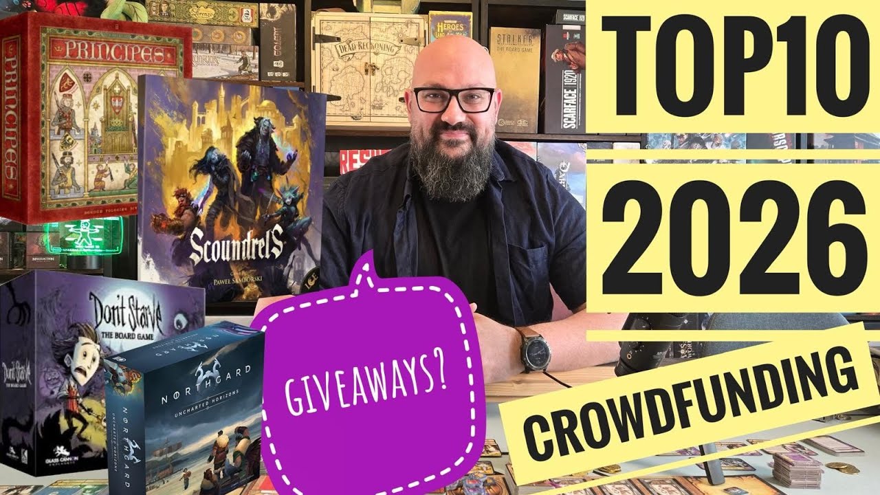 TOP 10 crowdfunding board games | multiple GIVEAWAYS