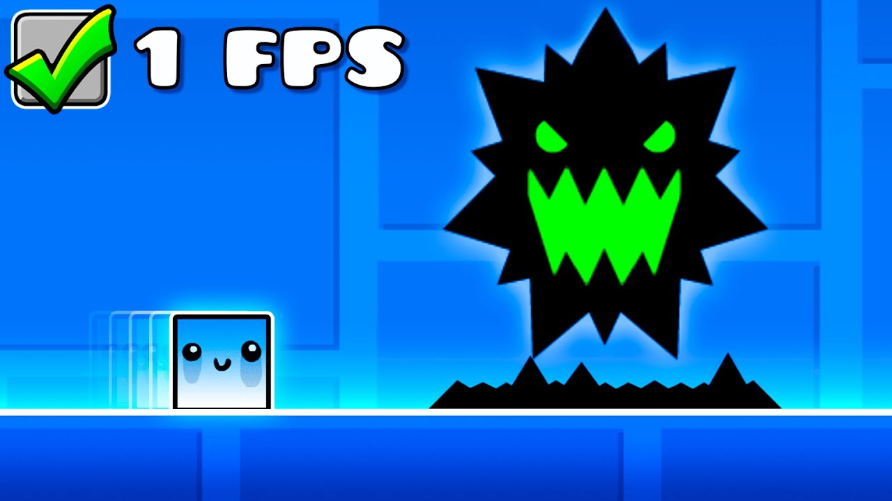Играю с 1 FPS в Платформеры Geometry Dash
