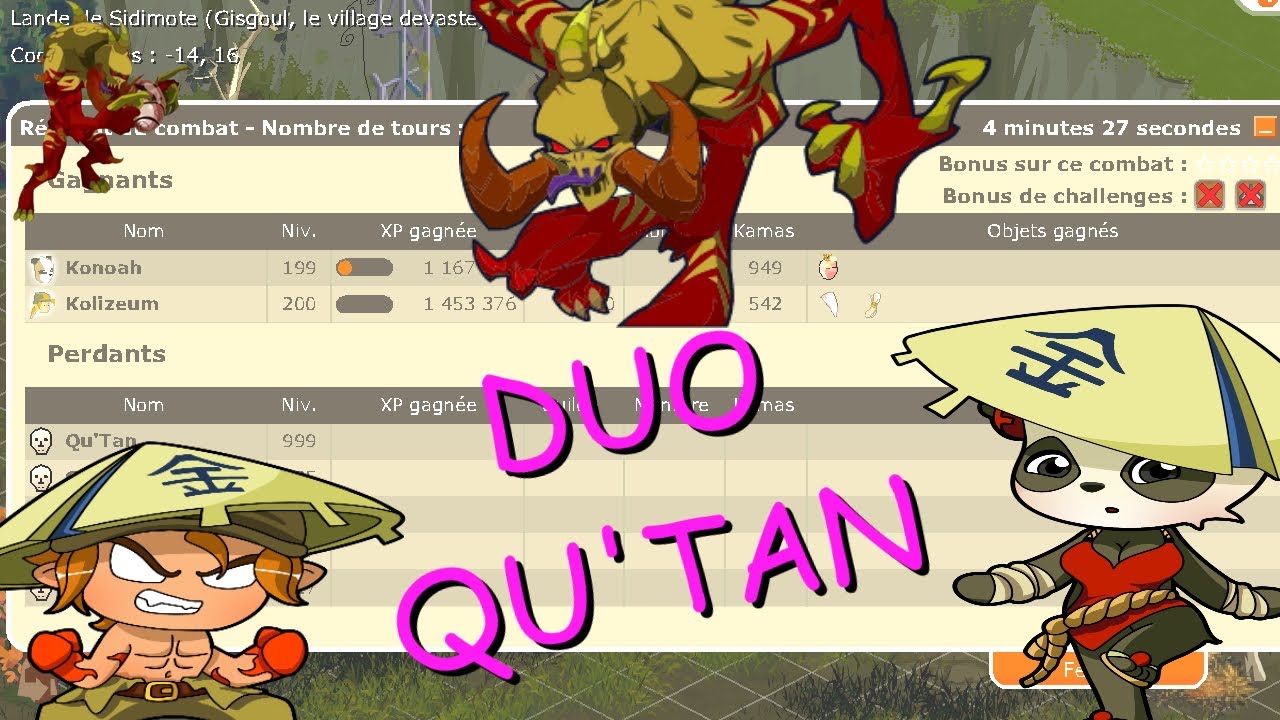 DUO QUTAN STRATEGIE PANDA SACRI ! [ DOFUS RETRO ]