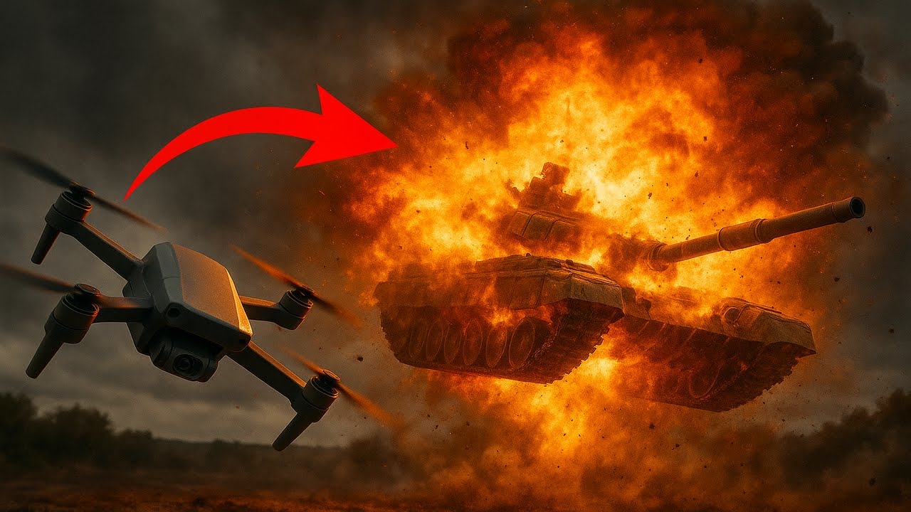 Dron Ukrainy wart 400 dolar&oacute;w właśnie wysadził w powietrze rosyjski pluton T-90 wart 30 milion&oacute;w ...
