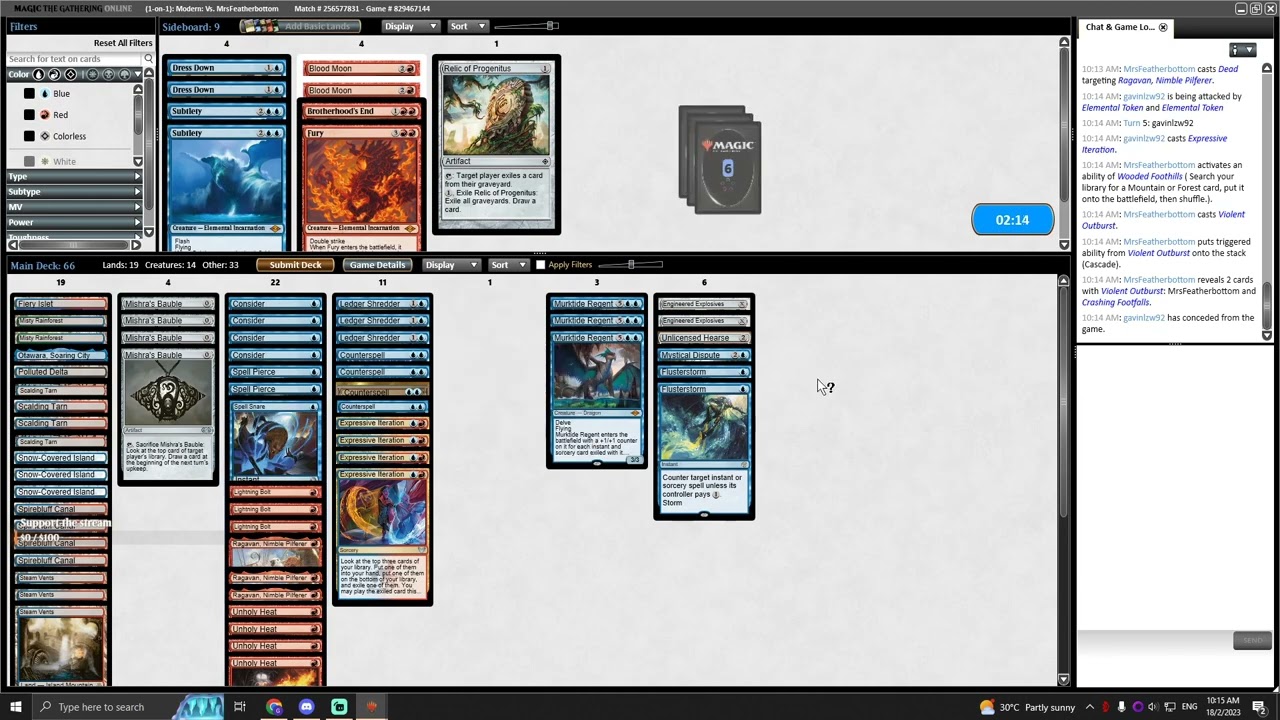 UR Murktide vs Crashing Footfalls