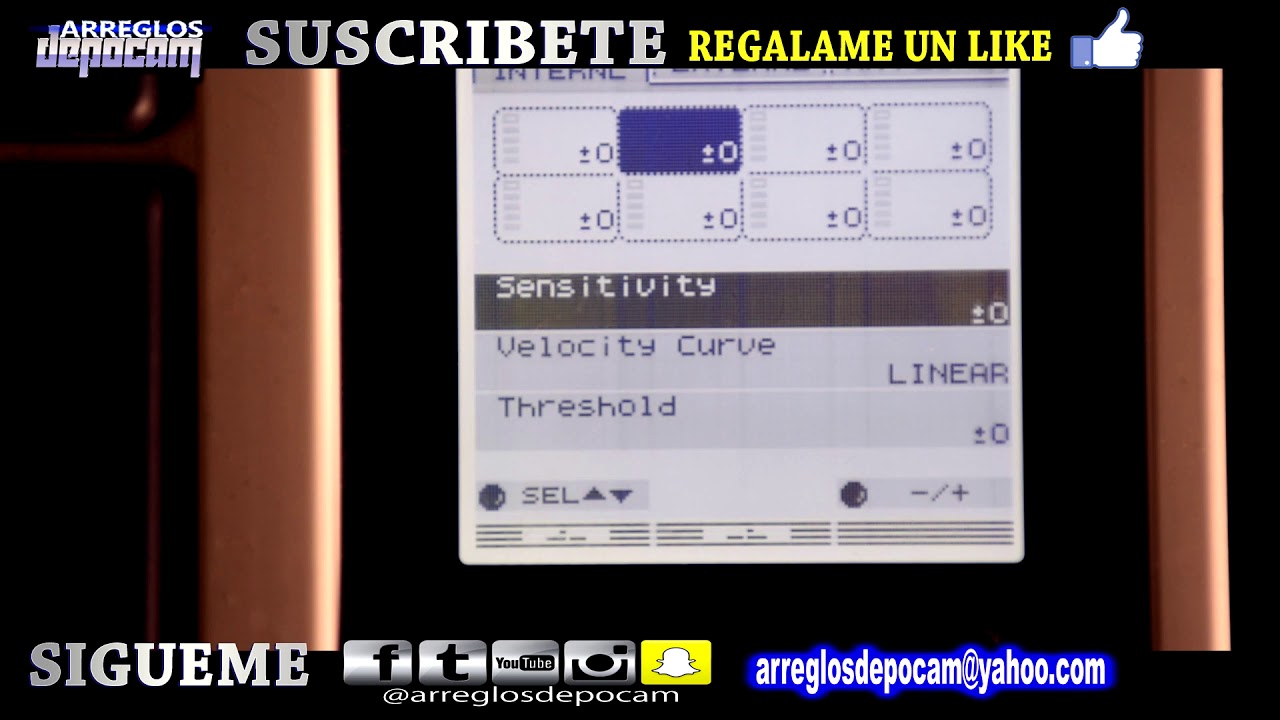 ГРОМКОСТЬ НА ОТДЕЛЬНЫХ ПЭДАХ ХЭТА И ОБЩАЯ ГРОМКОСТЬ (Roland Spd30)