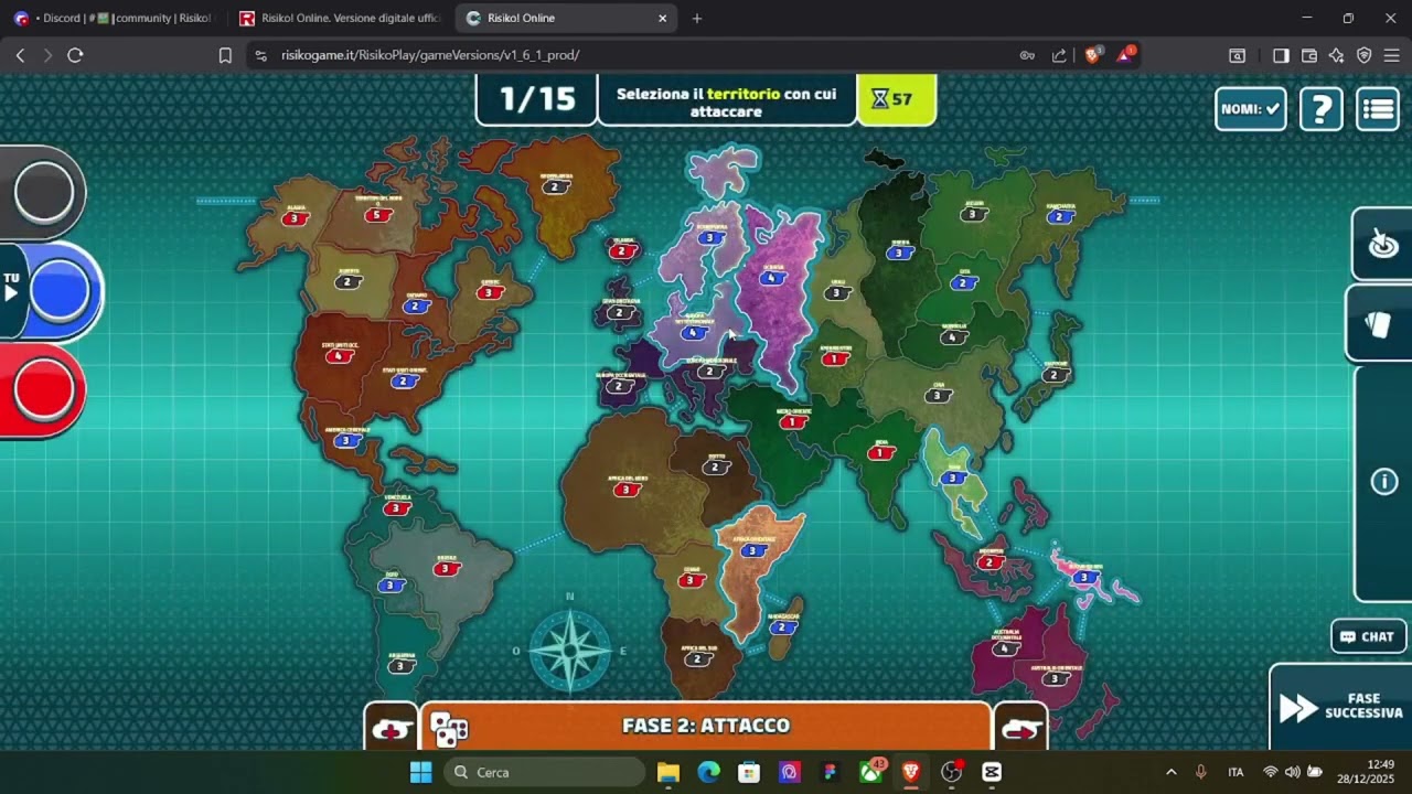 Risiko! Online La versione digitale ufficiale di RisiKo! - Tutorial 4: Le varie fasi dell'attacco!