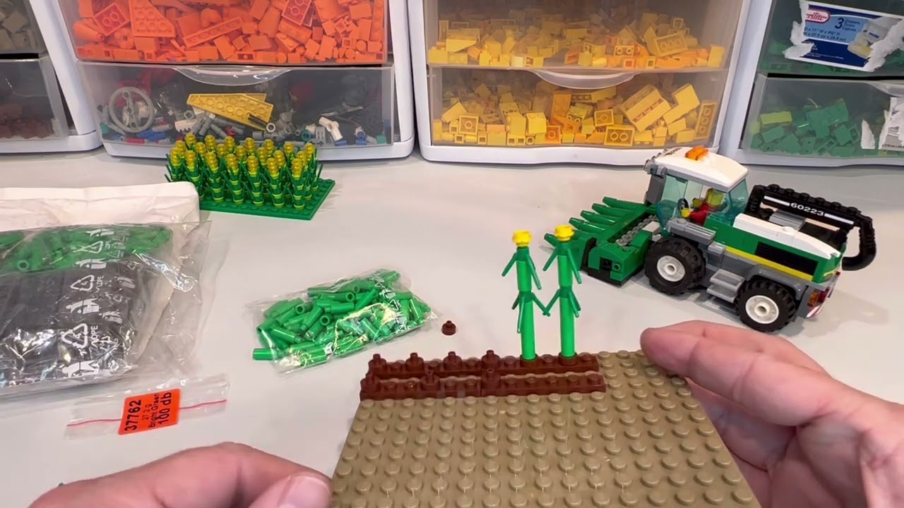 How to build Lego corn stalks for your farm. Lego haul and future farm display ideas