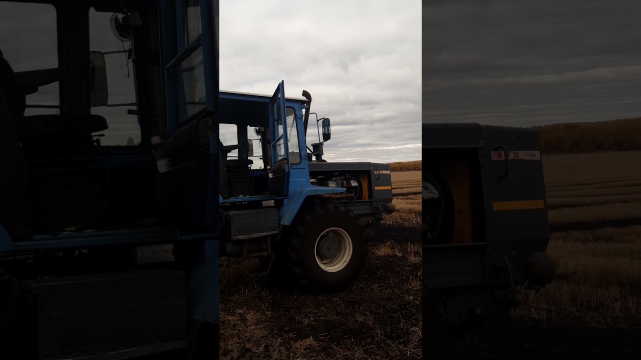 вспашка т 150 и оборотный плуг