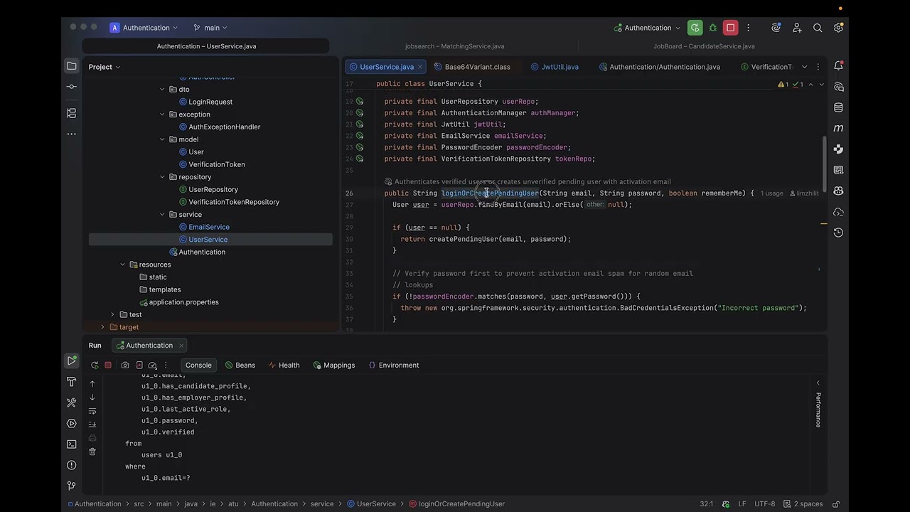 Authenticate Module OOP Project