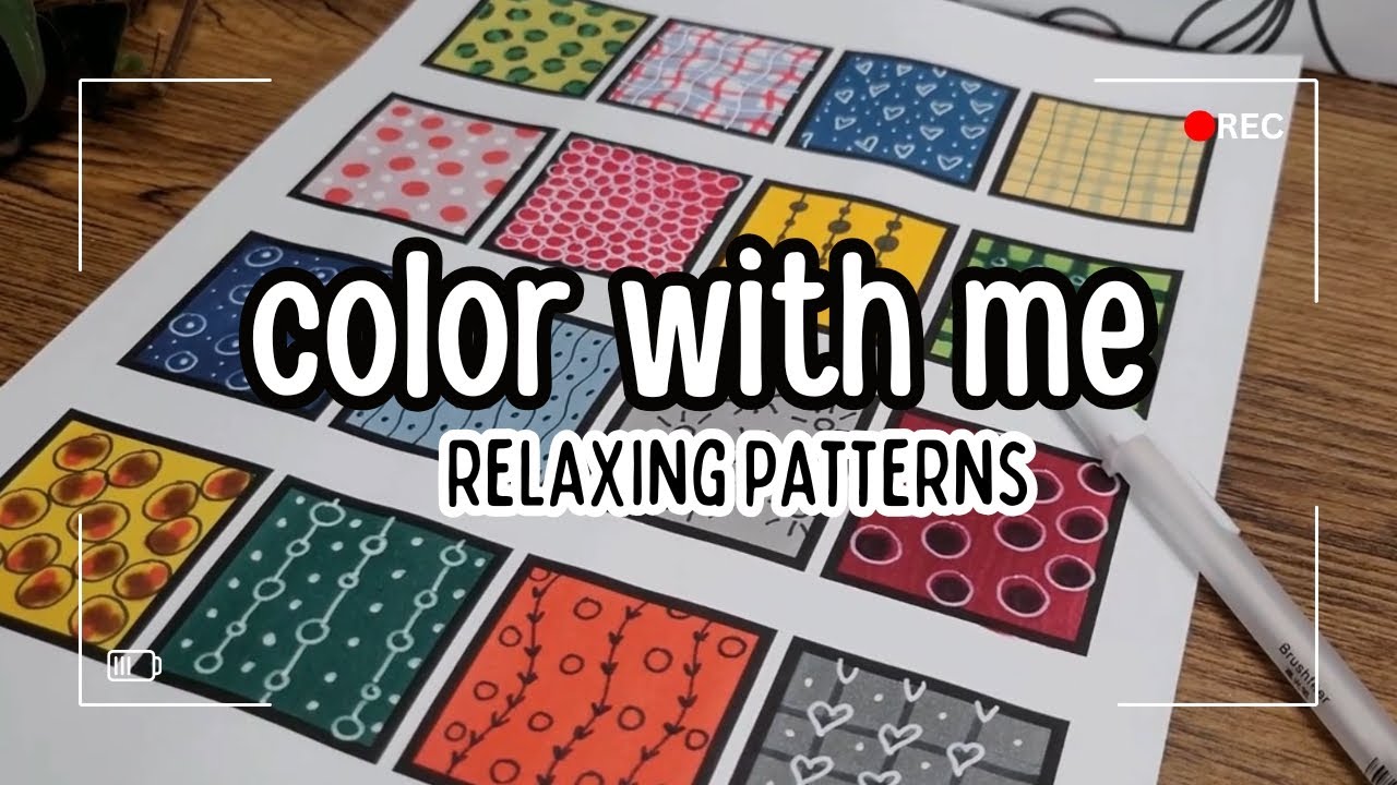 Easy Pattern Ideas For Your Coloring Books | Relaxing Coloring Video for Beginners