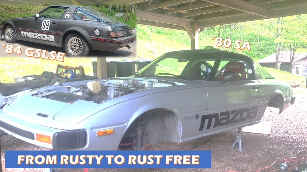 Rebuilding My Rusty RX7 into a NEW Body in 1 Day - The Mouse RX7 is Reborn PT1