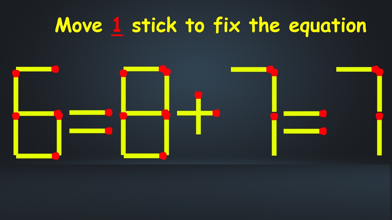 Only Geniuses Can Solve This Matchstick Puzzle in 10 Seconds!
