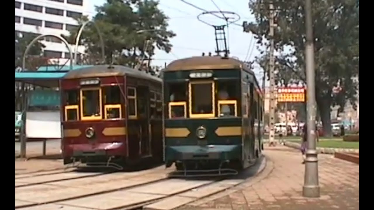 大連市電車公司有軌電車（路面電車）203路（系統） 1998年8月