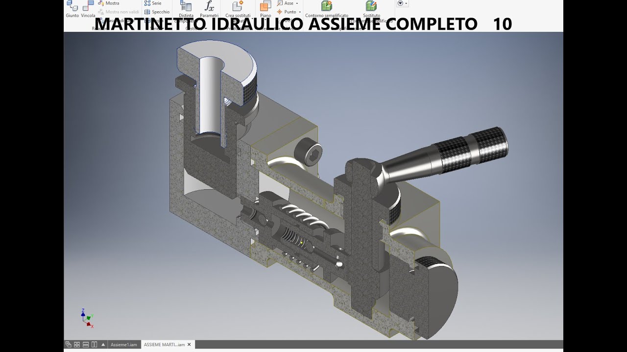 Pier CAD 3D - Corso base Inventor Pro (Video 15/10 Martinetto idraulico)
