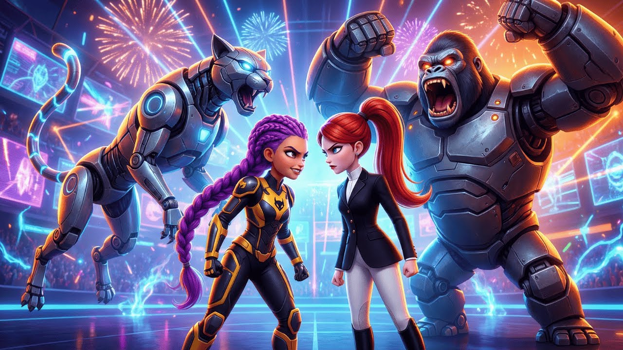 Rumi vs Mira: K-Pop Demon Hunter Championship &ndash; Robot Cat vs Robot Gorilla