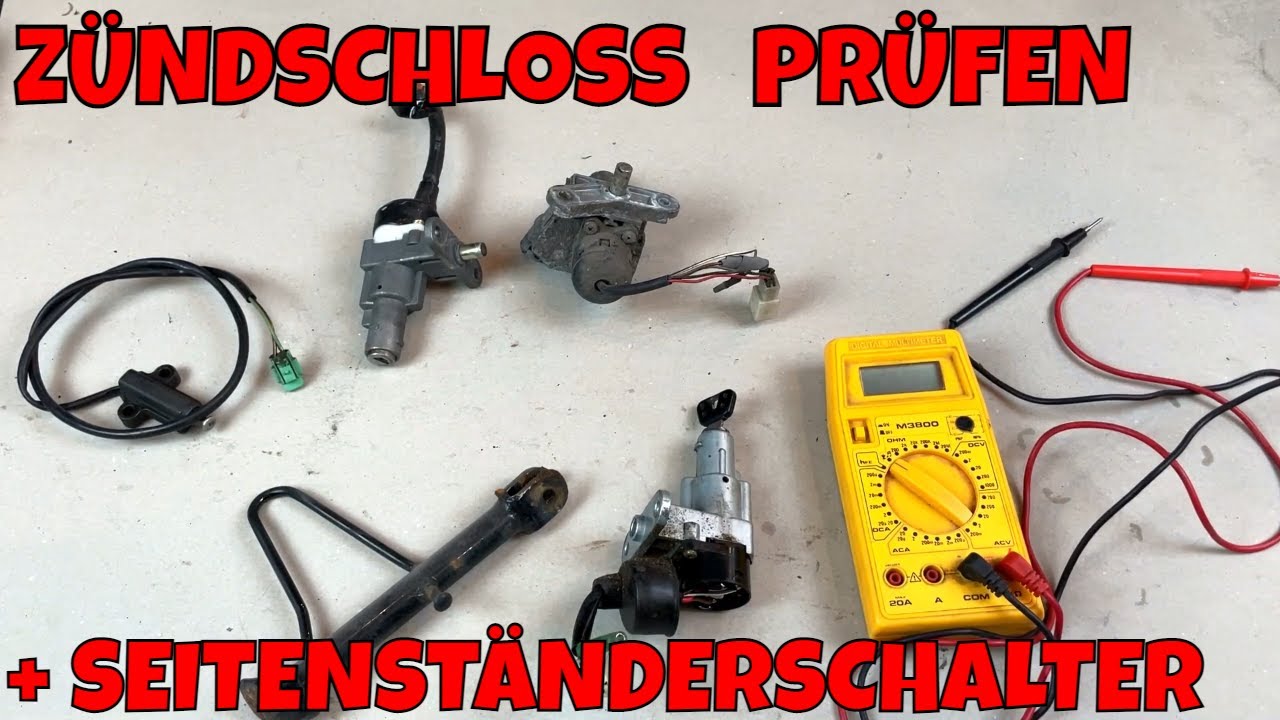 Zündschloss und Seitenständer Schalter prüfen / Roller Zündung prüfen / Zündfunke fehlt