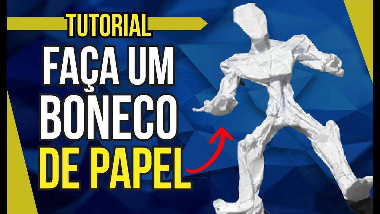 Crie um BONECO INCRÍVEL com papel amassado! Aprenda agora TUTORIAL Passo a Passo simples e fácil.