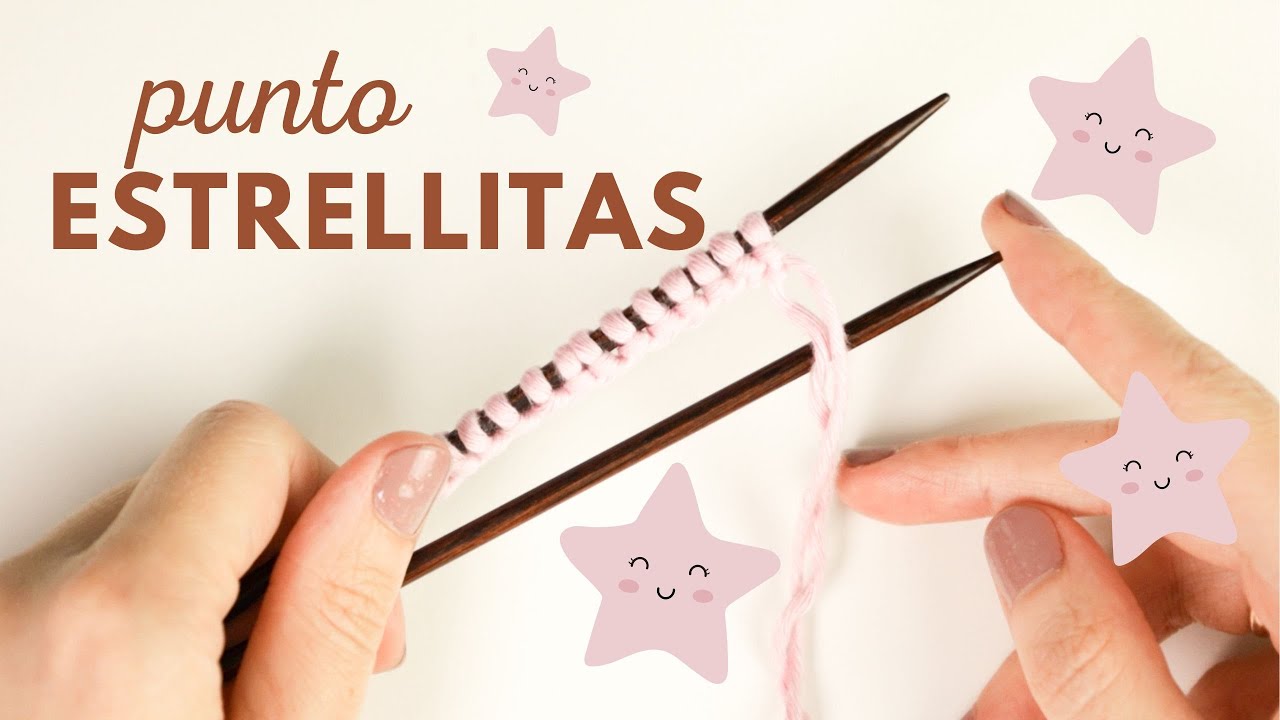 №133// punto estrellitas a dos agujas 🌟 punto precioso para ropita de bebé o para mantitas ✨