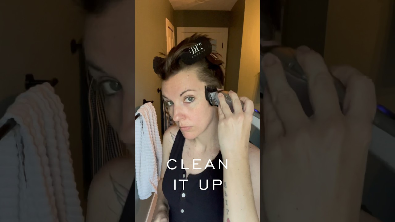 Cutting my own hair at home #pixiehaircut #undercut #styleinspo