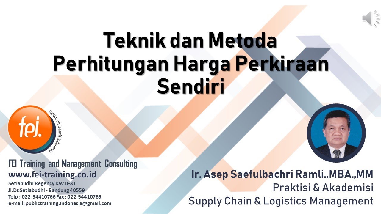 Teknik dan Metoda Perhitungan Harga Perkiraan Sendiri HPS OE