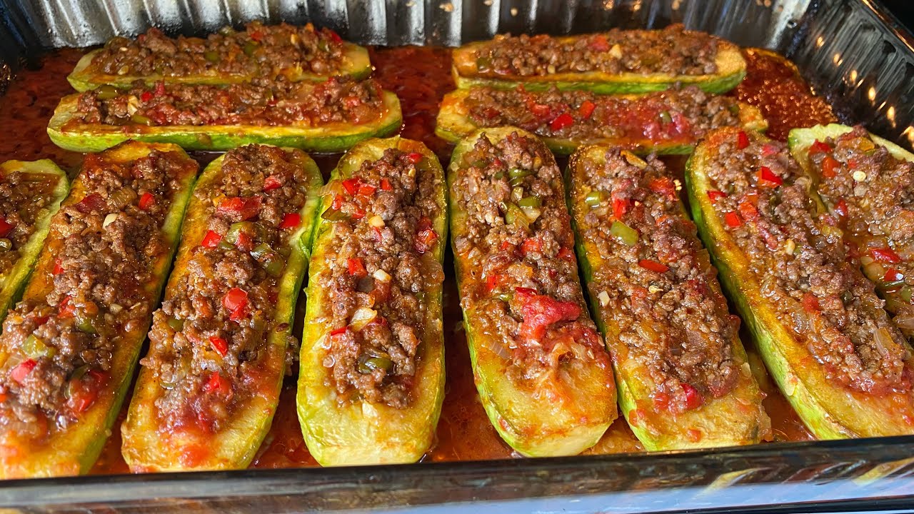 BU SEFER KABAK İLE YAPTIM 👌🏼YEMEYE DOYAMADIK😍Kıymalı Kabak Sandal / Karnıyarık ✅ Çiçekintarifleri