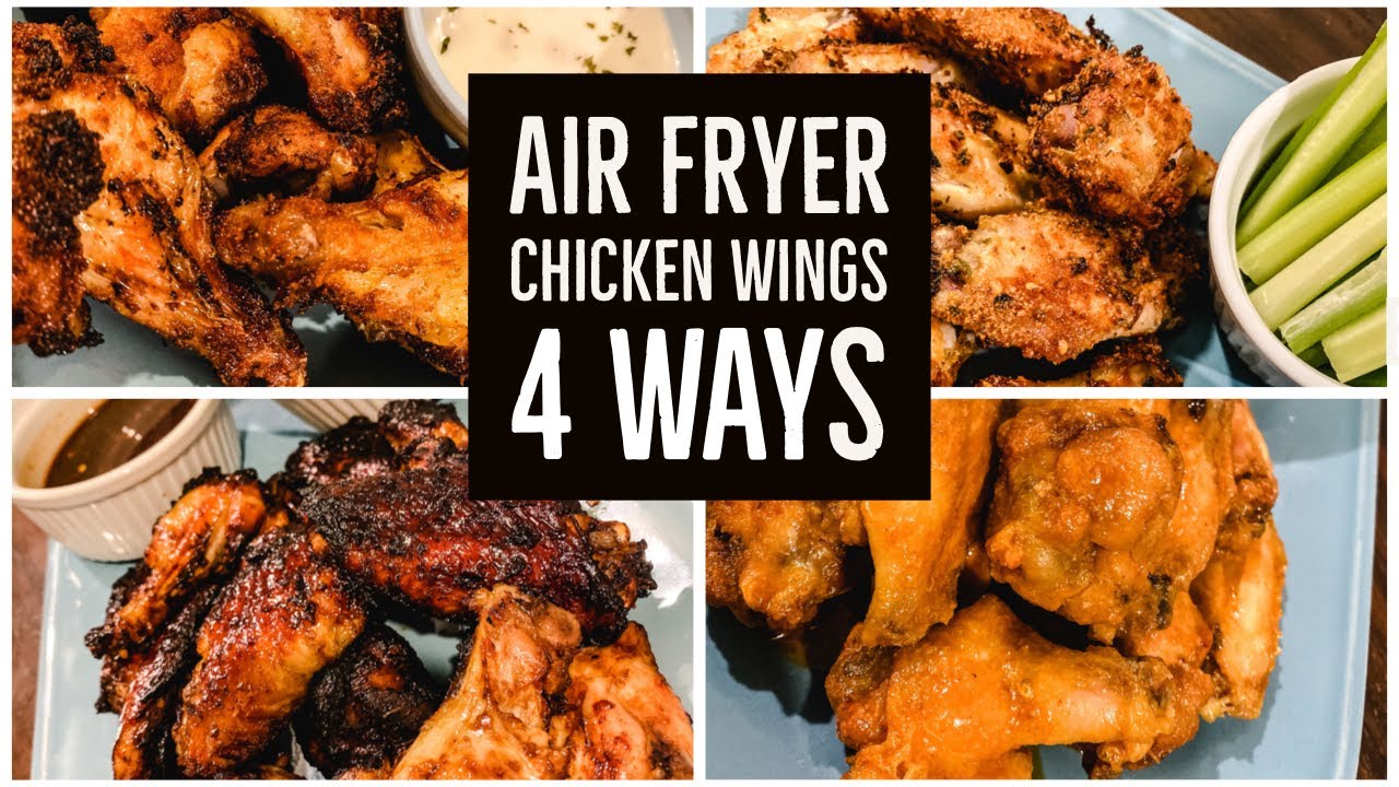 AIR FRYER CHICKEN WINGS 4 WAYS | KETO Chicken Wings | Suz and The Crew