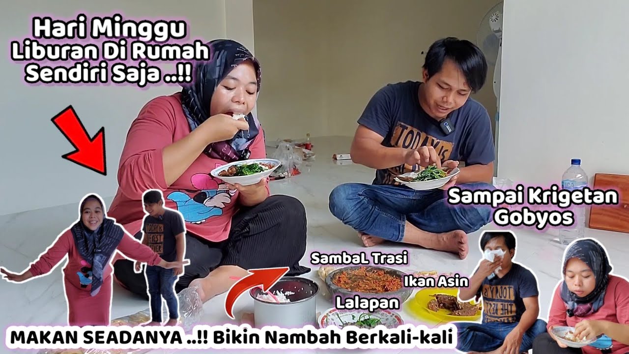 Liburan Di Rumah Sendiri ‼️ Makan Seadanya SambaL Trasi - Ikan Asin