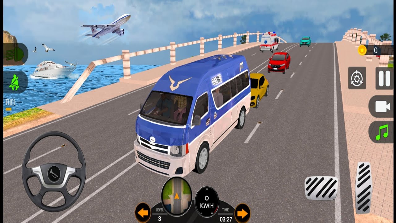 New 3D Mini Bus Driving Game 2025 | Best Tourist Van Driving Simulator Game | City Van Game