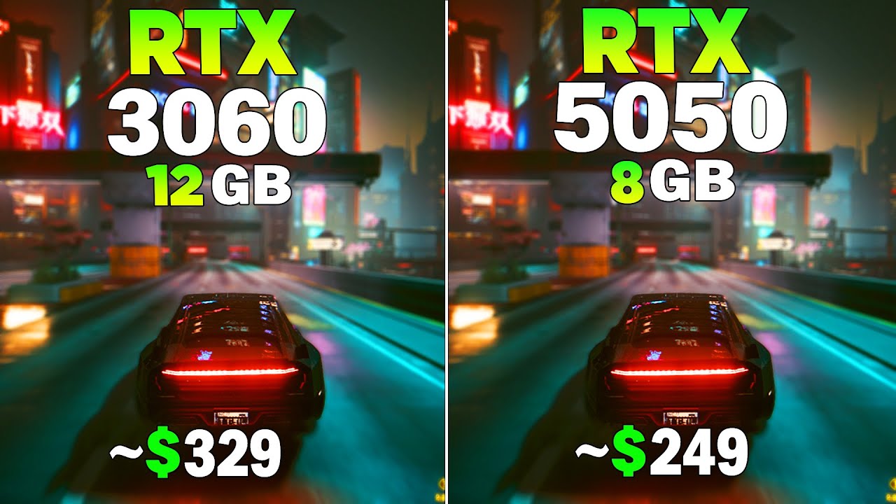 RTX 3060 vs RTX 5050 - Test in 8 Games