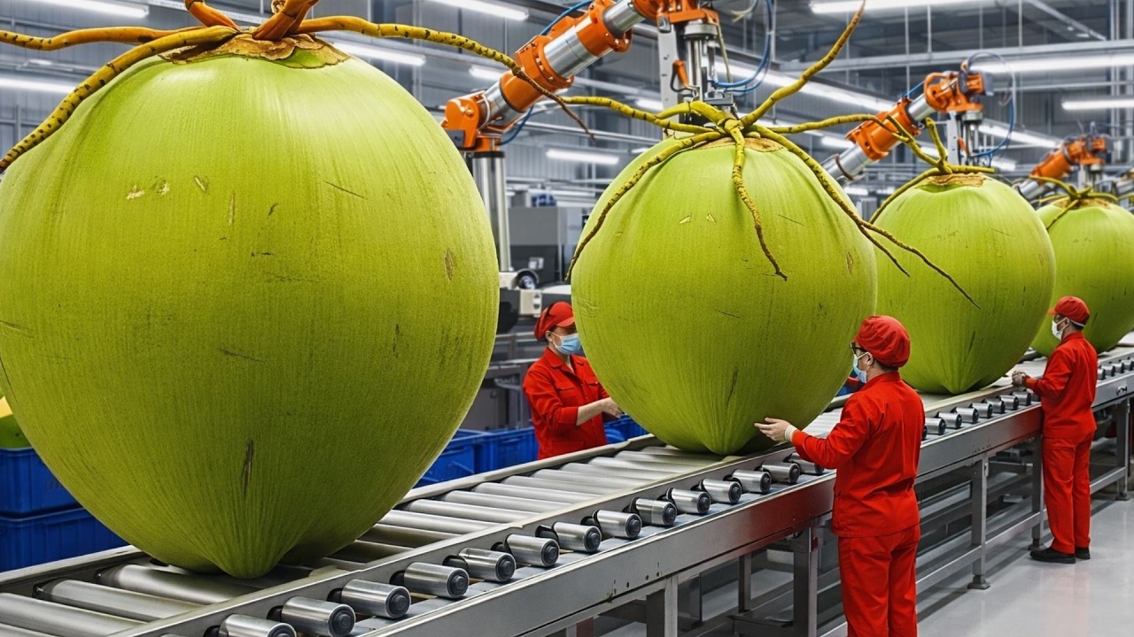 Inside the Largest High-Tech Coconut Factory: 10,000 Coconuts/Hour to Premium Coconut Water
