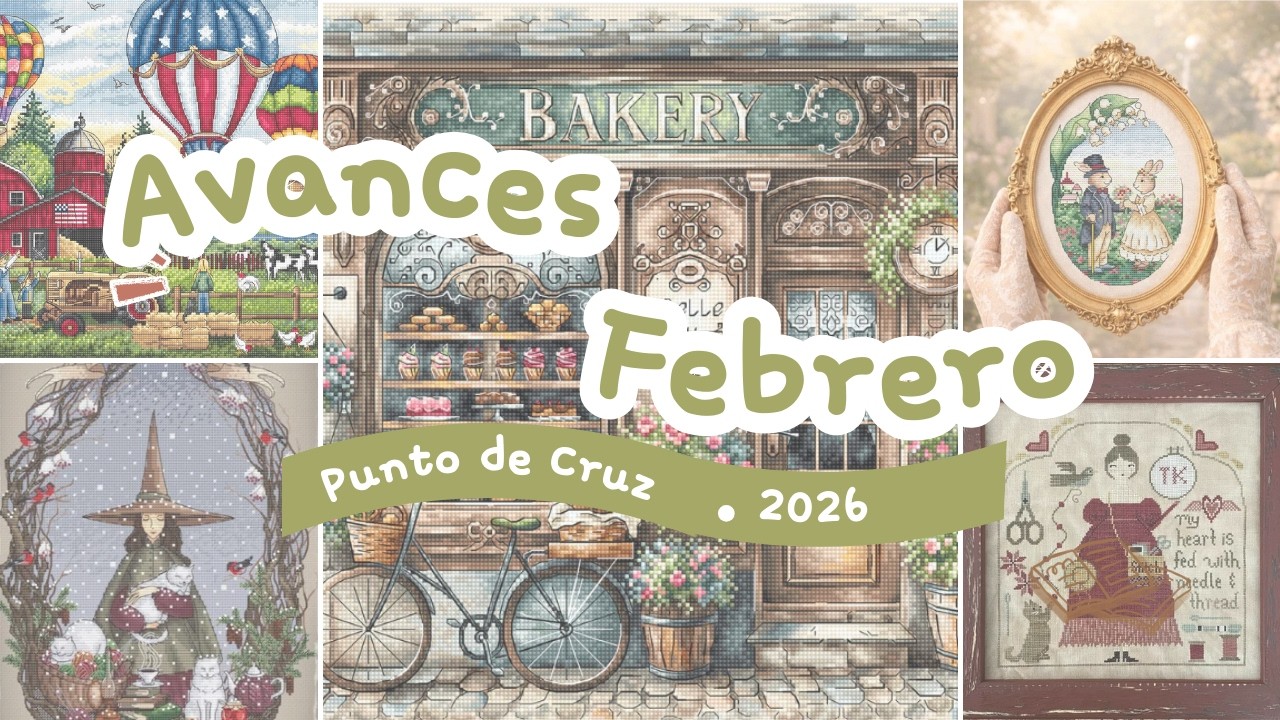 #Flosstube 54: ¡Arriba el AMOR! ¡Aquí va FEBRERO en cruces! #flosstube #puntodecruz #crossstitch