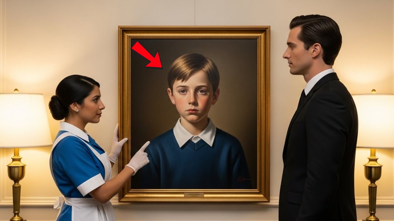 “Señor, este niño vivió conmigo en el orfanato” — la empleada doméstica gritó al ver el retrato 😲