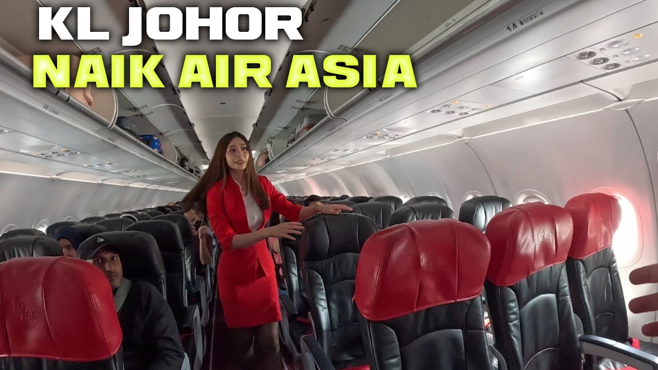NAIK PESAWAT AIR ASIA DARI KLIA 2 KE JOHOR TIKET MURAH 100RM SAJA 30 MENIT SAMPE