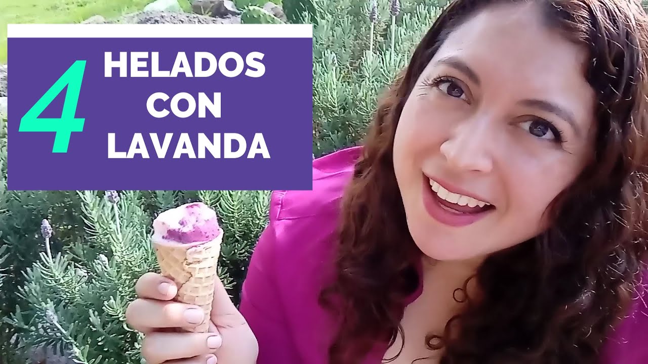 Cómo hacer HELADO DE LAVANDA y yogurt fácilmente. Recetas con flores de lavanda del jardín