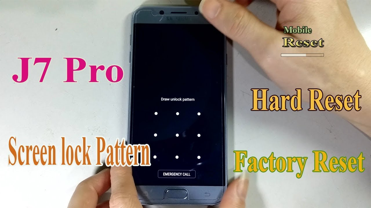 Hard reset Galaxy J7 Pro 7.0 by pass screen lock pattern.