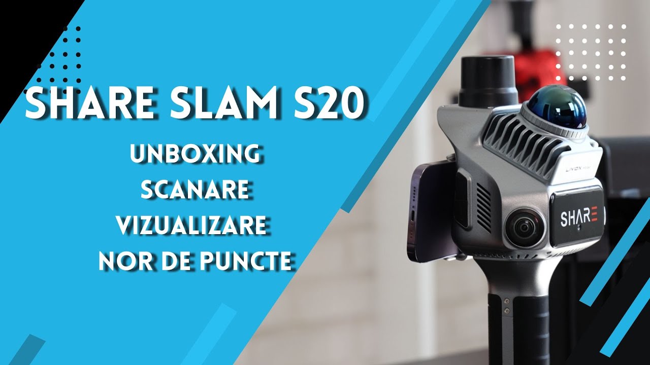 Unboxing & Test SHARE S20 LiDAR – Instalare și Prima Scanare | SKYGRID.ro