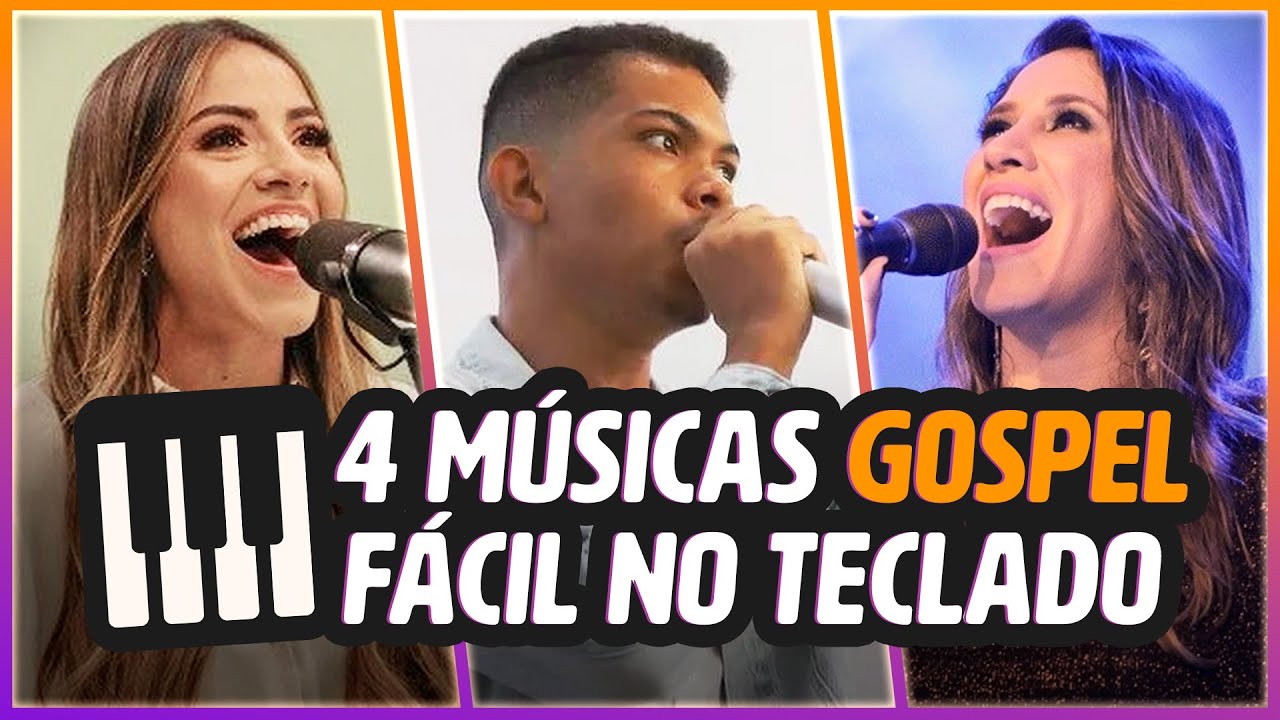 4 Músicas Gospel FÁCEIS DE TOCAR no TECLADO