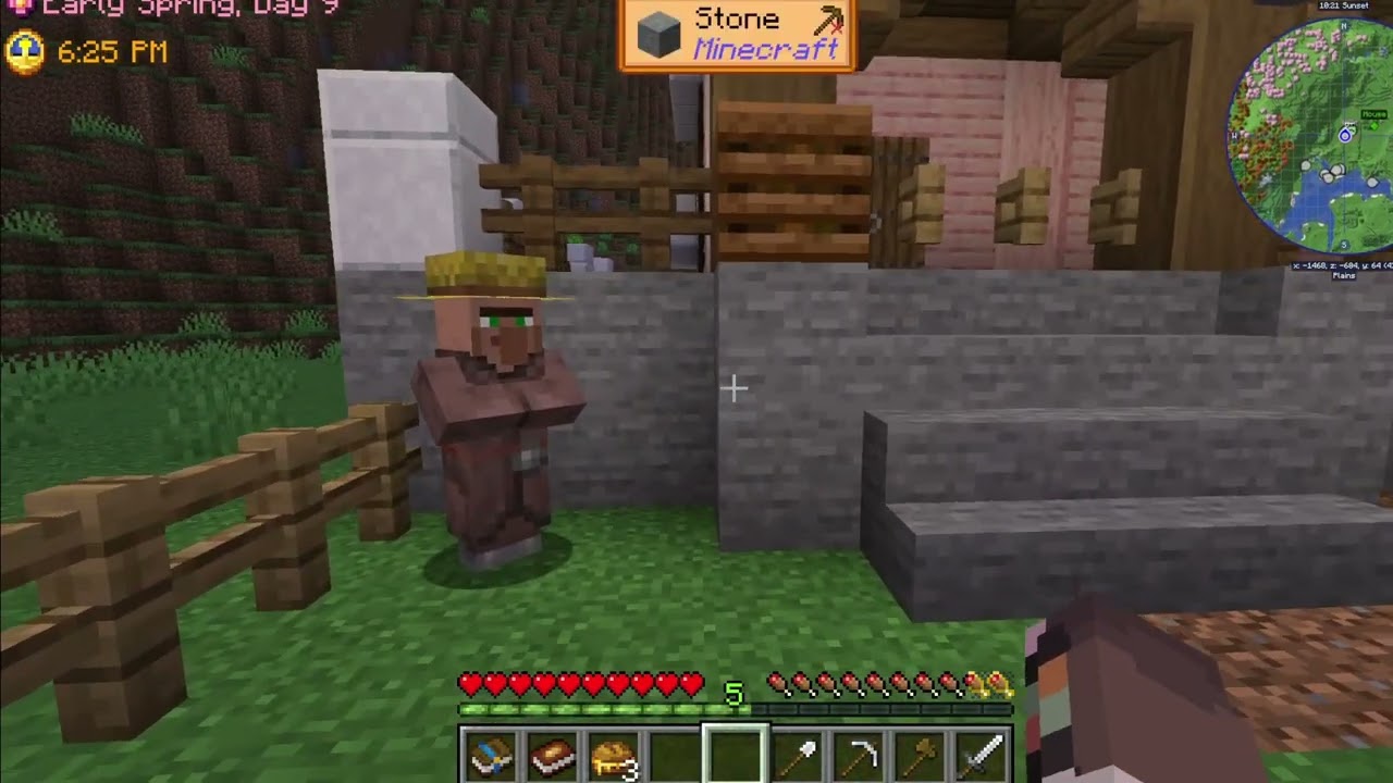 Minecraft Sunlit Valley #2: Getting the Farm Started