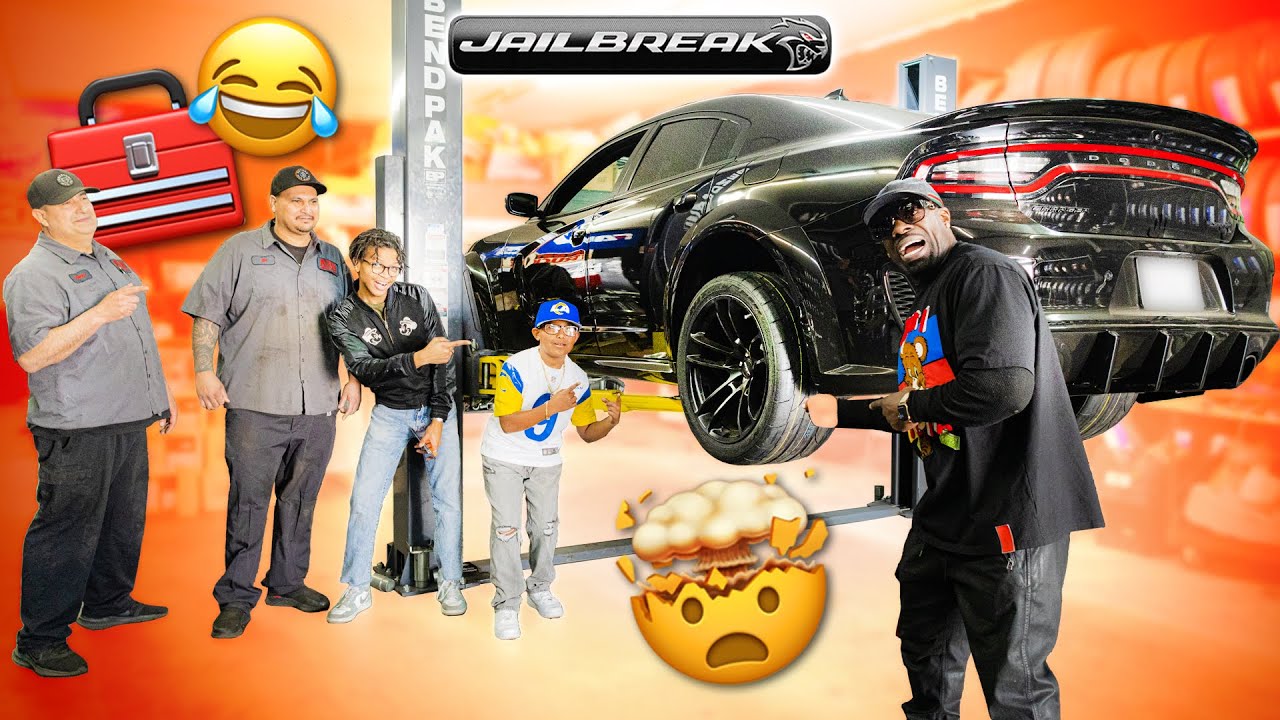 ADDING NEW STICKY TIRES TO DODGE CHARGER HELLCAT JAILBREAK