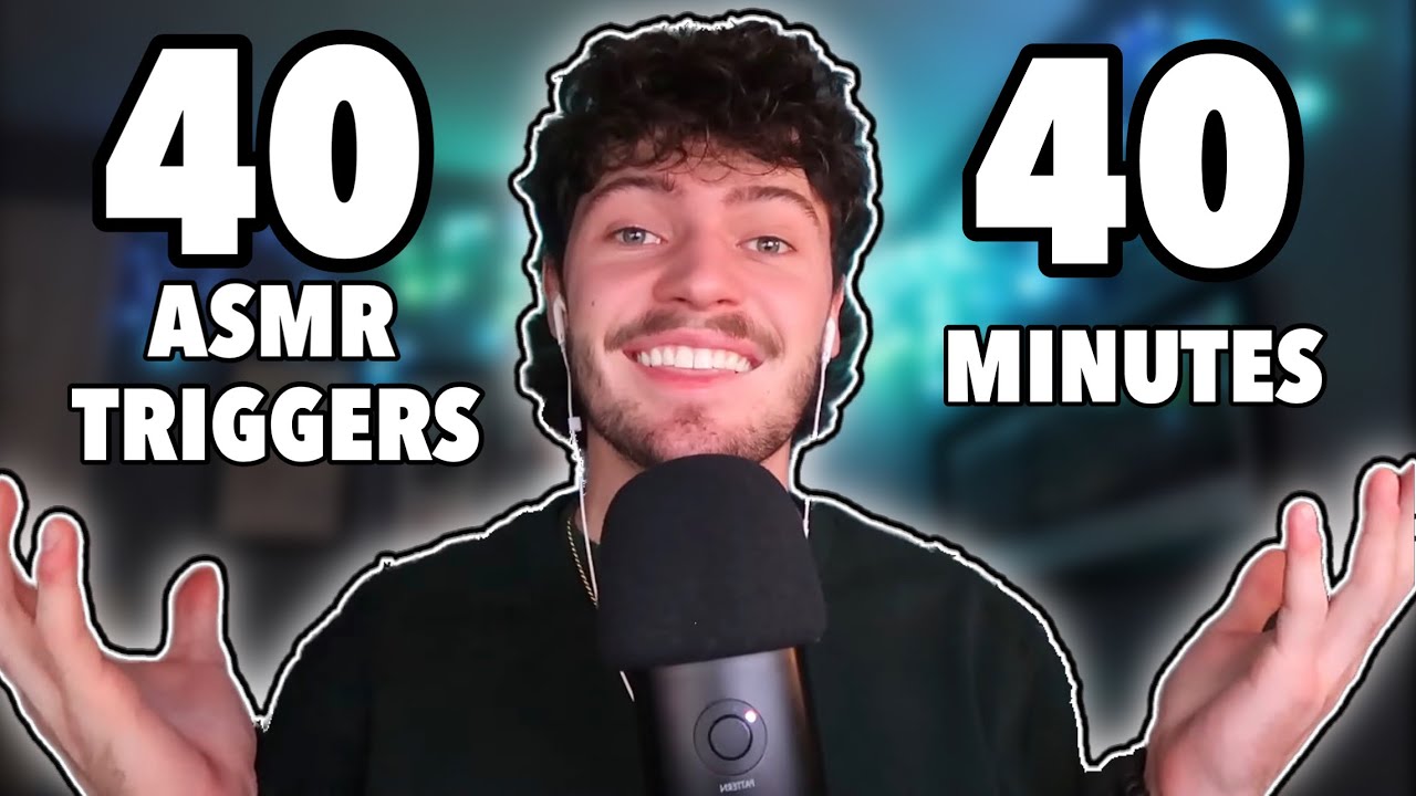 ASMR 40 Triggers in 40 Minutes - ALL of my Triggers! (tapping, scratching, mouth sounds included)